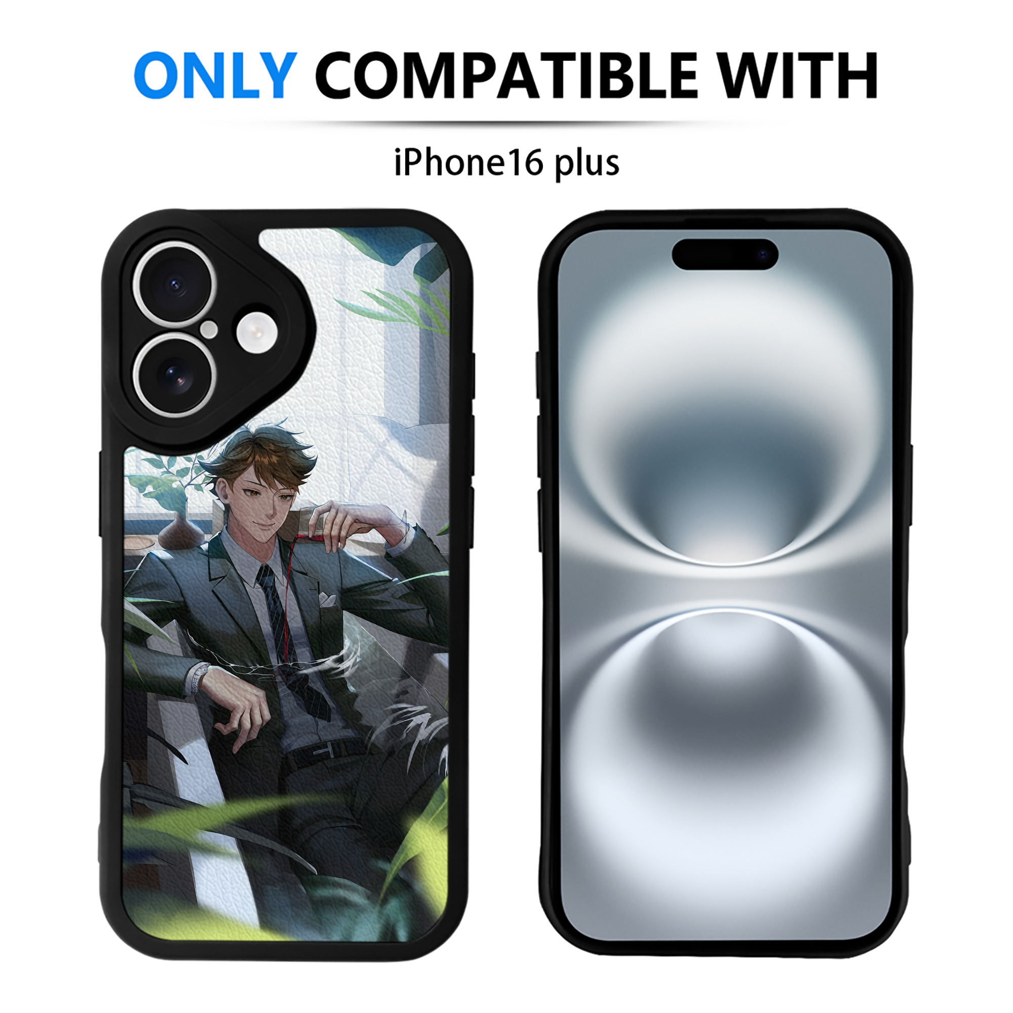 （画像用） ハイキュー!! Haikyu!! 【iPhone 16シリーズ対応】シリコンスマホケース（レザー調） 材質：シリコン